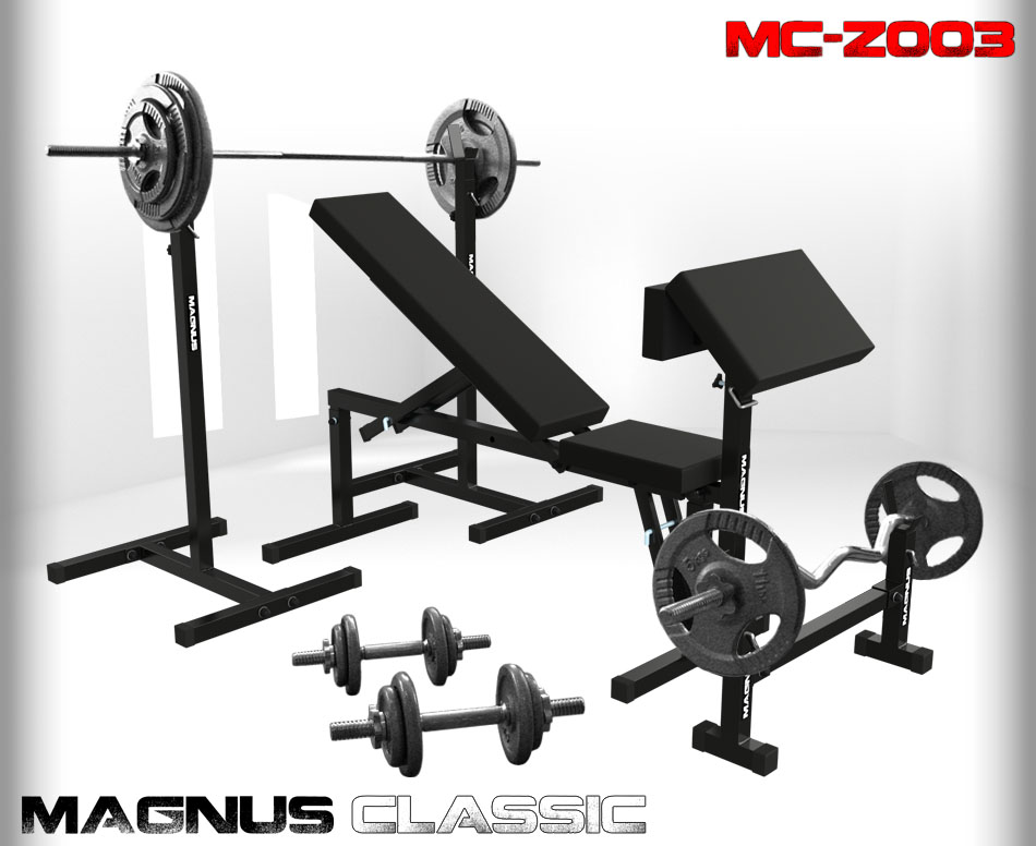 Zestaw z obciążeniem 155 kg Magnus Classic MC-Z003