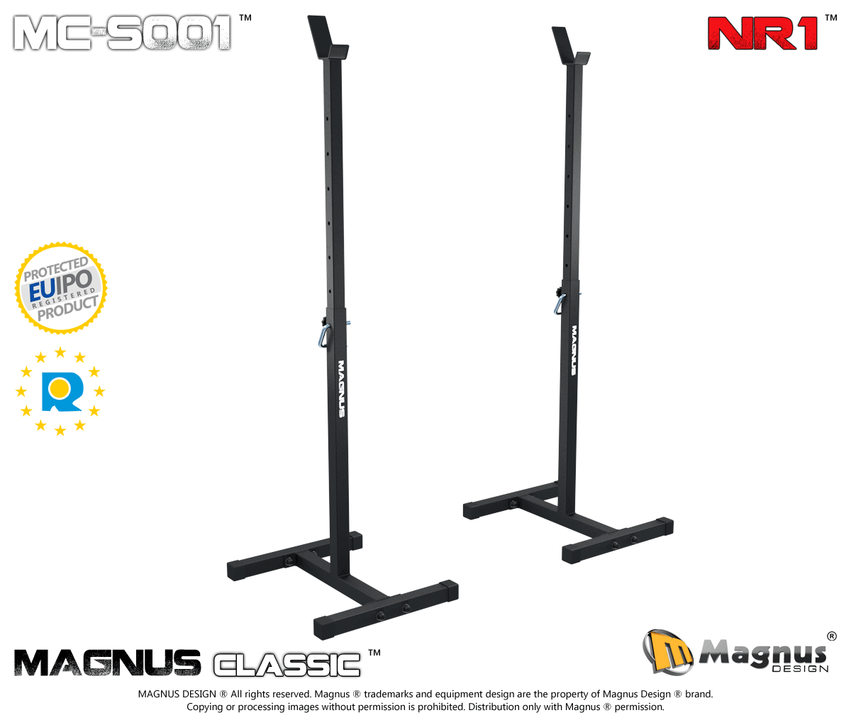 Solid training stands for barbell from MAGNUS DESIGN ®