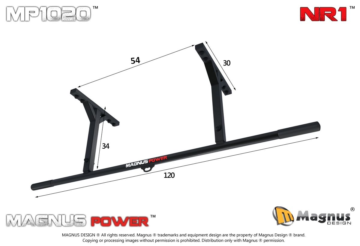 Magnus Power Mp1020 Pull Up Bar For The Ceiling