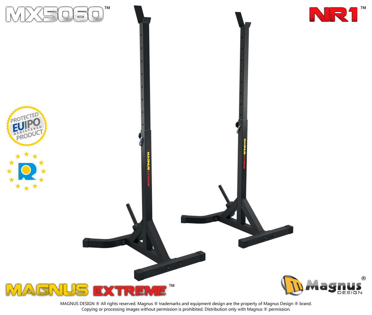 Solid training stands for barbell from MAGNUS DESIGN ®