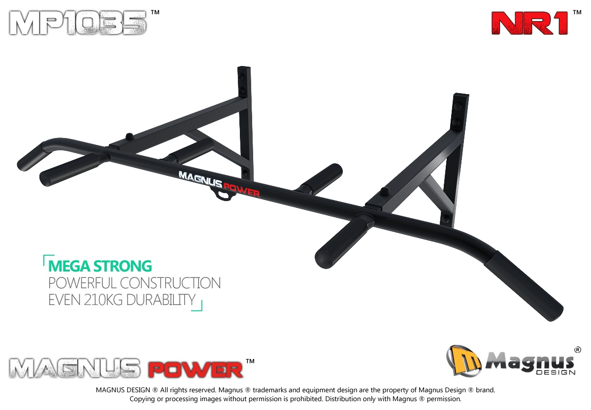Wall mounted pull up bar Magnus MP1035 for exercises